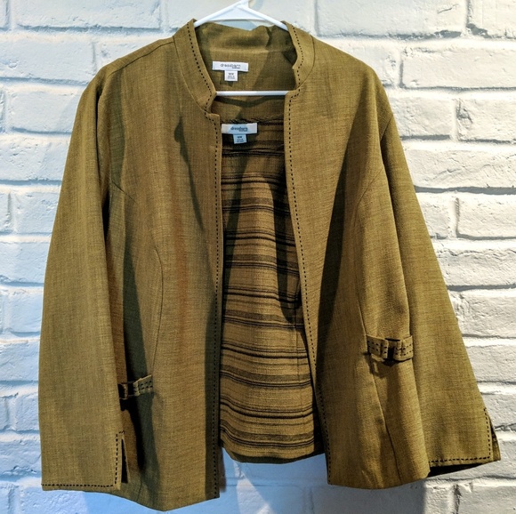 Dress Barn Jackets & Blazers - 2 peice set: blazer jacket & top. Olive green, 18